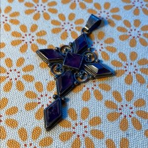 BOGO!! Vintage 925 Mexico stone pendant